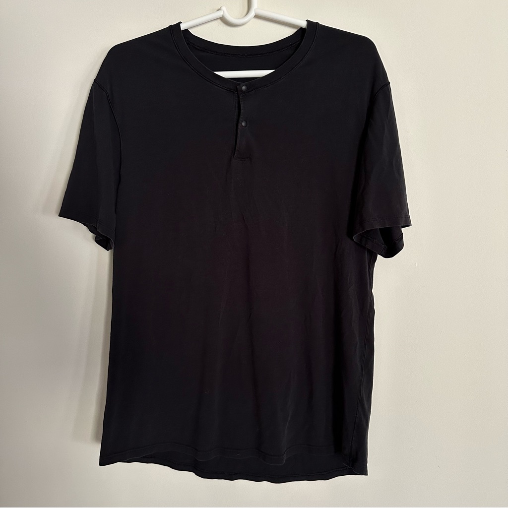 Black Snap Button Tee